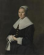 Frans Hals Portrait of woman with gloves. painting